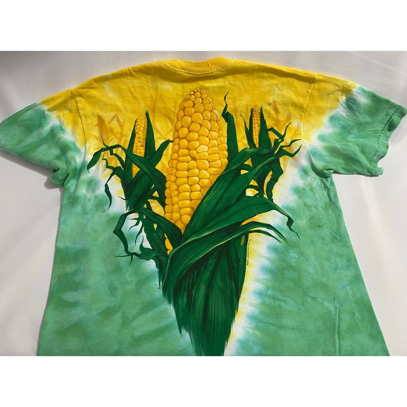 LIQUID BLUE Corn 2-Sided Tie Dye T-Shirt Medium Corn Cob Unique gallery