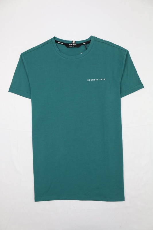 Kenneth Cole Men's Crew Neck Short Sleeve Active Tee Pacific Green L Embroidery gallery