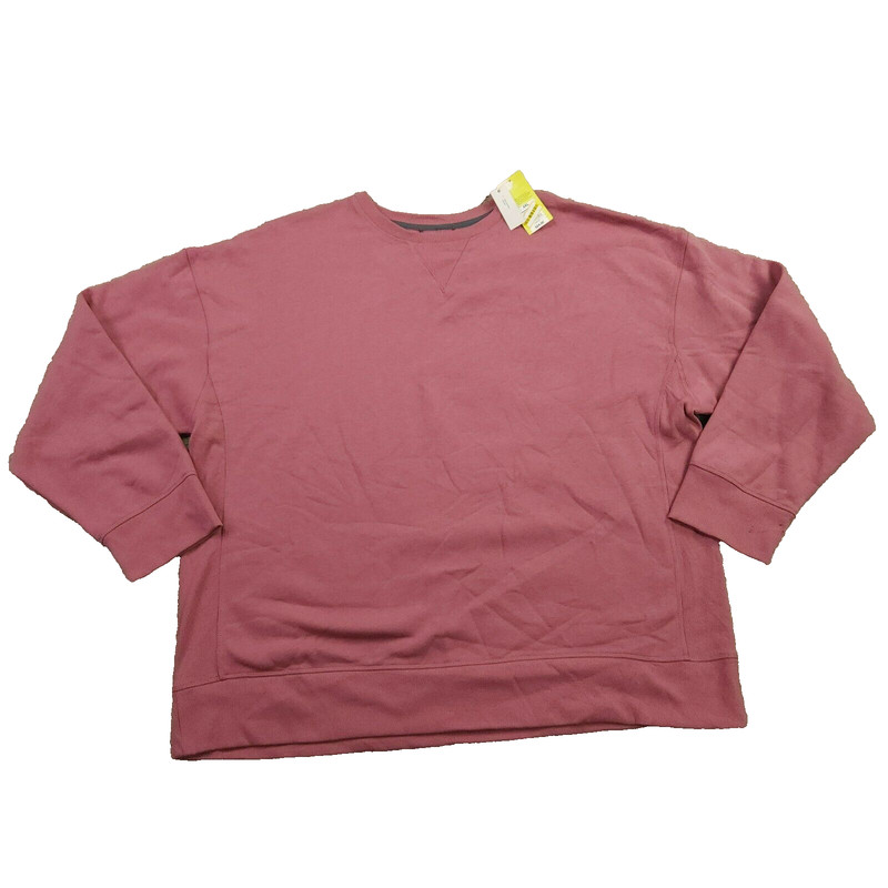 All in Motion Sweatshirt Mens XXL Ruby Red Fleece Crew Neck Relaxed Fit