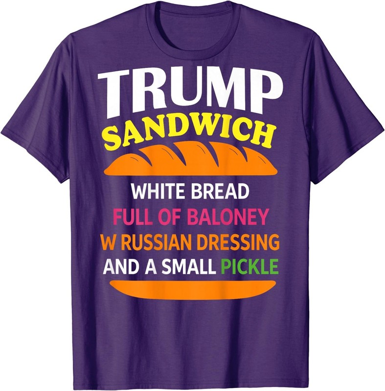 Trump Sandwich White Bread Funny (ON Back) T-Shirt gallery
