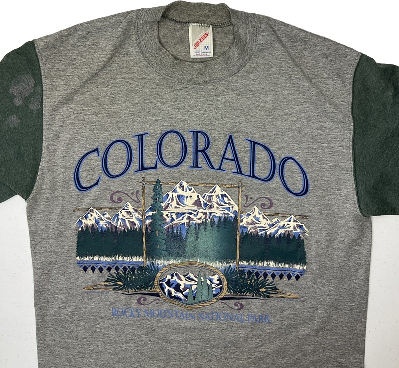 Vintage 90s Colorado Shirt Sz M Rocky Mountain National Park Graphic Tee USA