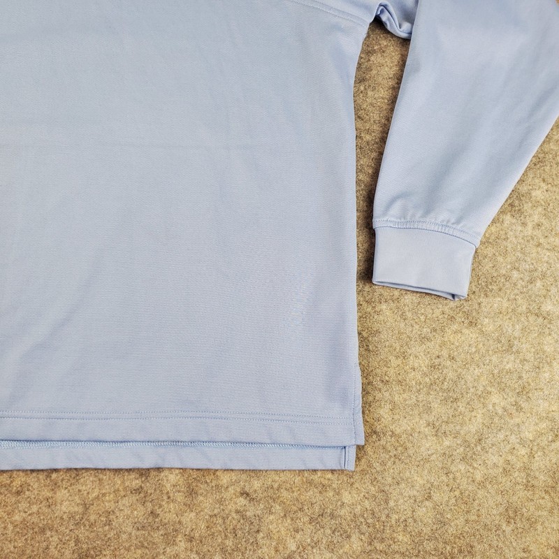 Foot Joy Shirt Mens Medium Blue High Neck Long Sleeve Logo Stretch Pullover gallery