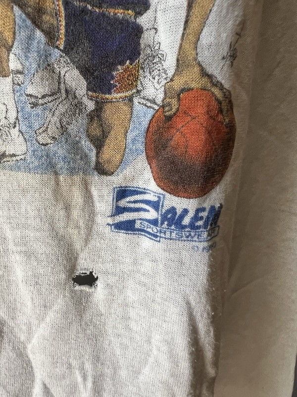 VTG 2 Sided Salem Sportswear NBA Stay in School Shirt L SHORT Jordan Bird Malone gallery