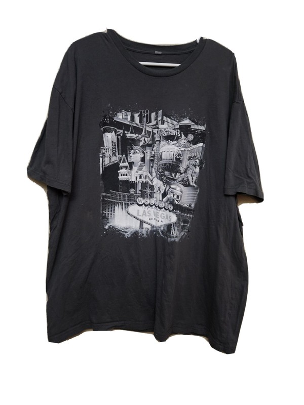Welcome to Fabulous Las Vegas Casinos T-Shirt Gray Size 2XL Made In USA