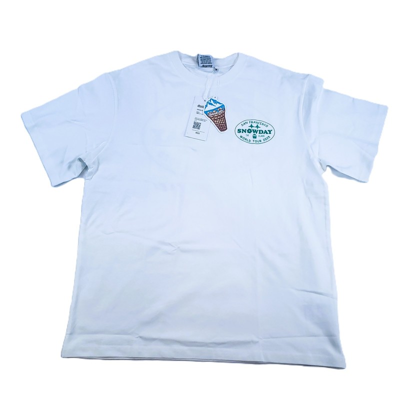 SNOWDAY San Francisco Cable Car Graphic Oversize Men’s TShirt White Double Sided