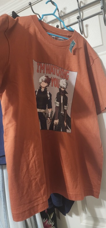 My Hero Academia Todoroki & Tsurugi T-Shirt Size XS Orange JAPAN UNIQLO