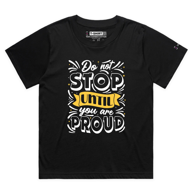 VOICEART Do Not Stop Motivational Lifestyle T-Shirt with Premium Quality Graphic gallery