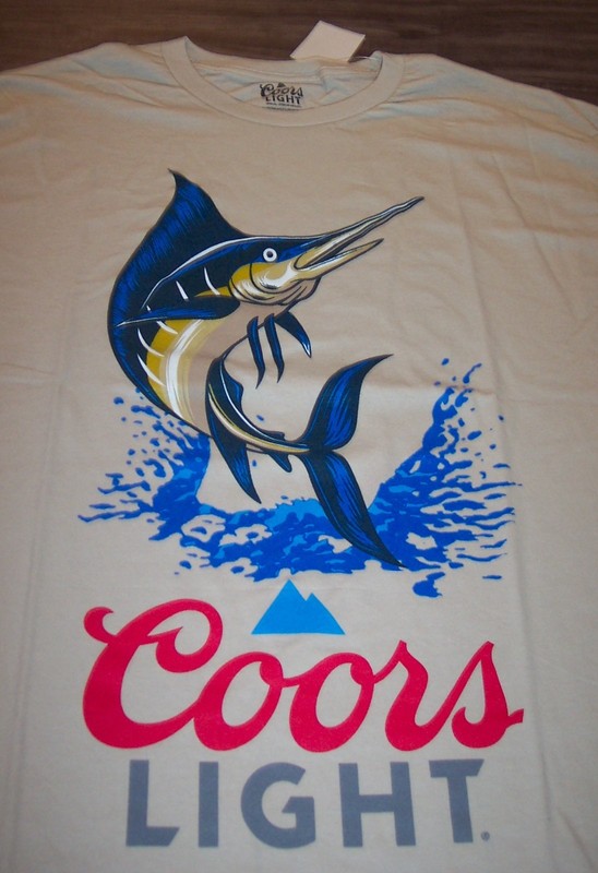 COORS LIGHT BEER Deep Sea Fishing T-shirt MENS XL NEW w/ TAG