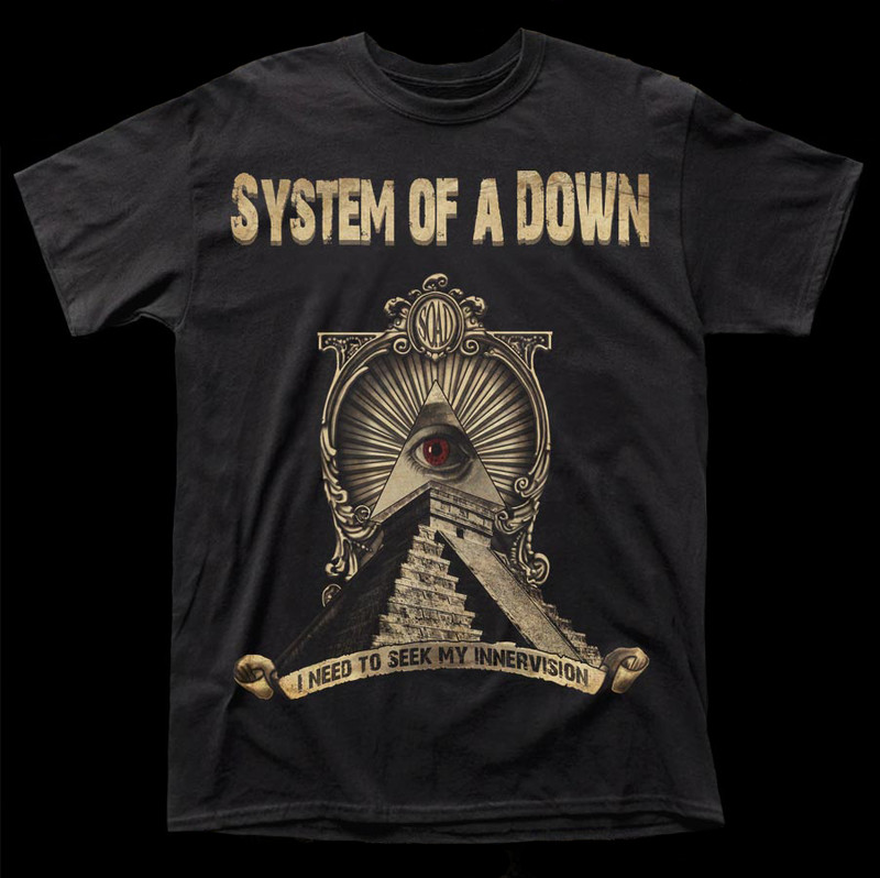 System of a Down SOAD PYRAMID Black Unisex T-shirt Size S-5XL