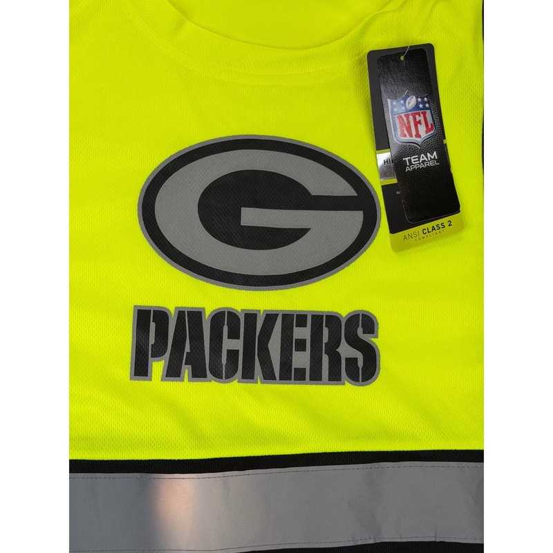 Buffalo Outdoors Green Bay Packers Hi-Vis Safety Shirt Mens Large ANSI Class 2 gallery