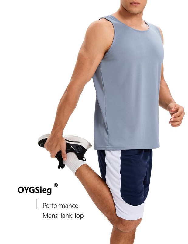 6 Pack Men's Quick Dry Workout Tank Tops Breathable Gym Sleeveless Muscle Shi... gallery