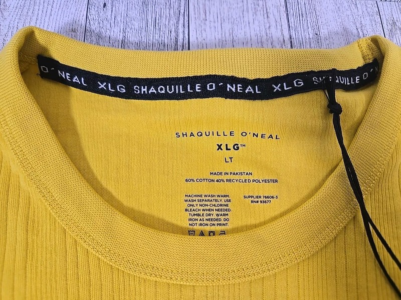 Shaquille O'Neal Shirt Big & Tall LT XLT 2XL 2XLT 3X Yellow Ribbed XLG NEW gallery