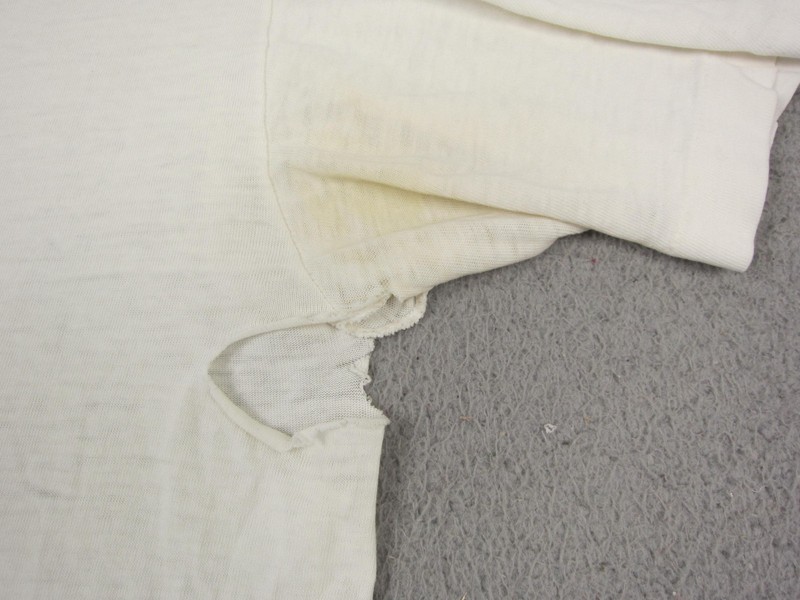 Vintage Shirt Mens Large Tall LT White Single Stitch Basic Casual 80s 70s Blank gallery
