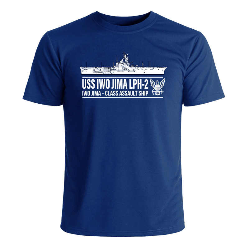 USS Iwo Jima LPH-2 T-Shirt US Navy Officially Licensed