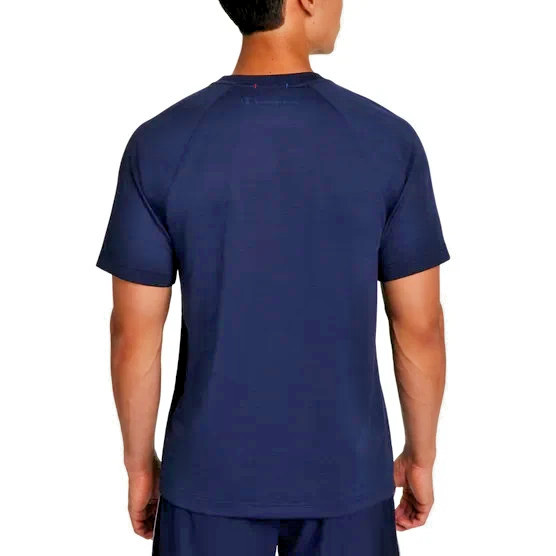 Champion Men's Active Raglan T-Shirt Moisture-Wicking- Crew Black /Navy/ Green gallery
