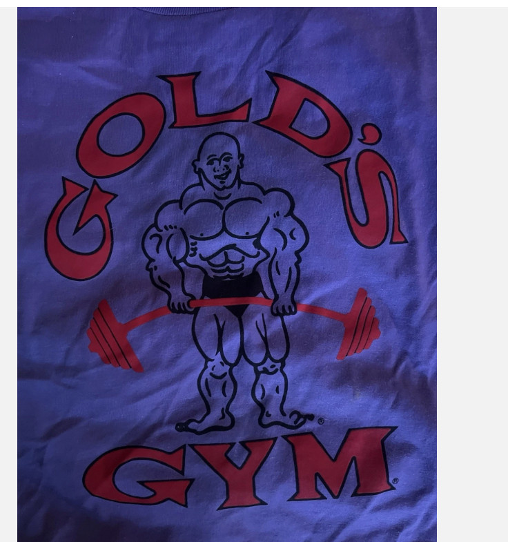 Vintage 80s World Gym Fitness Style Graphic Purple Tee ON TREND