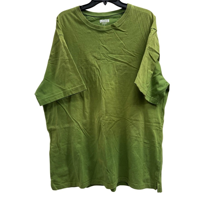 DULUTH TRADING CO. Longtail heavy lime green ombre tee sz L SEE DESCRIPTION