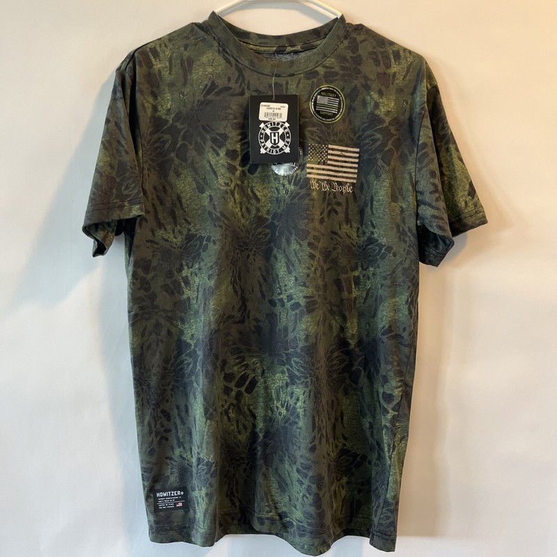 Howitzer Patriots Shirt, Men’s Size Medium, Green Black, Camouflage