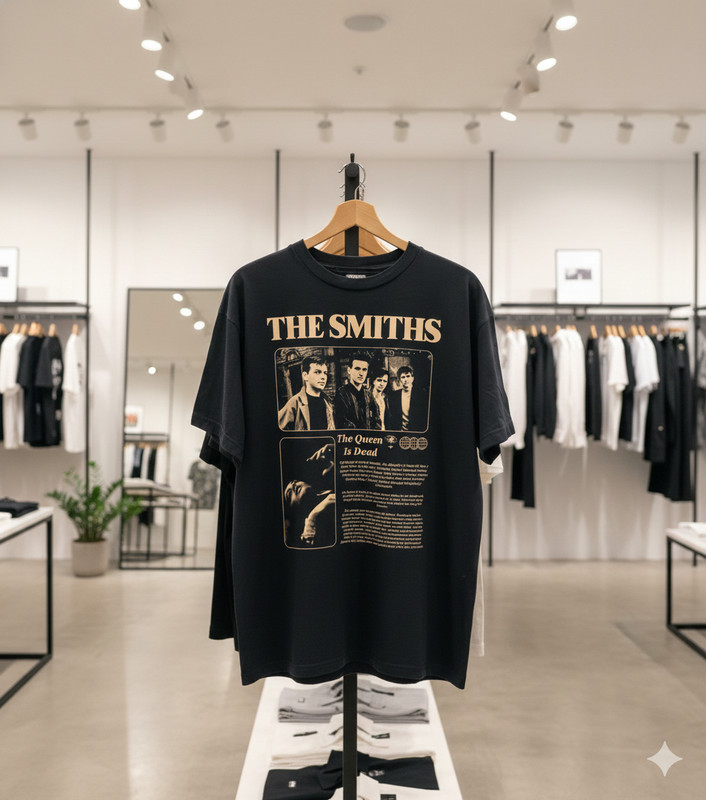 The Smiths The Queen Is Dead Album Graphic T-Shirt Black Indie Rock Tee – T270