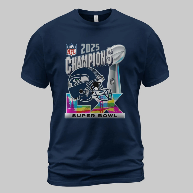 Seattle Seahawks 2025 Champions Super Bowl LX Shirt Seahawks Fan Tee – S to 5XL