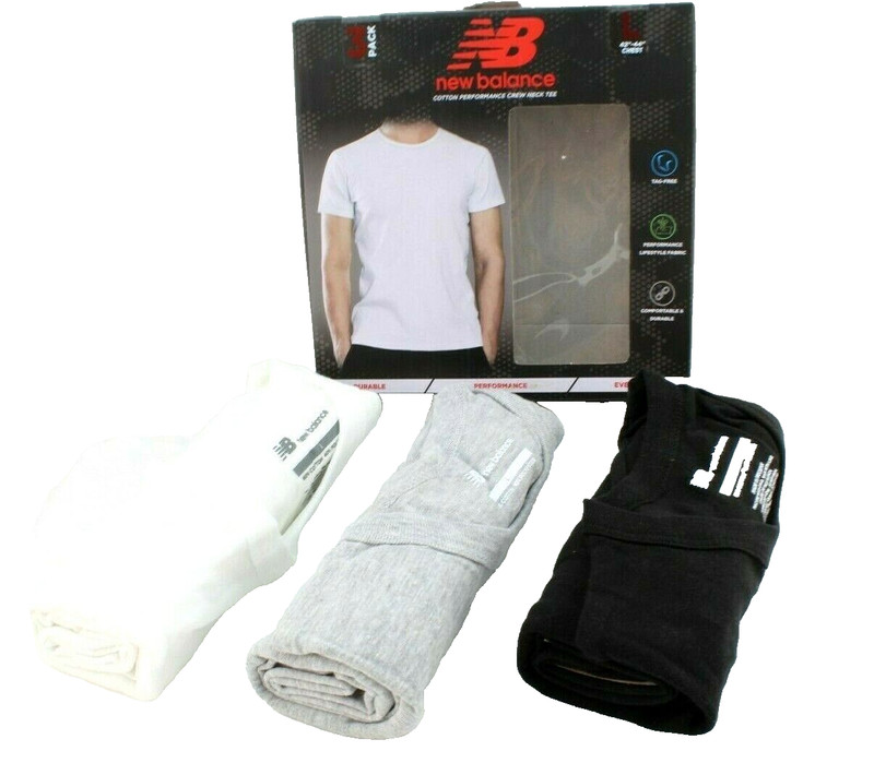 NEW BALANCE Size S (34-36) 3-Pack Classic Fit Crew Neck Men's T-shirts MSRP $40 gallery