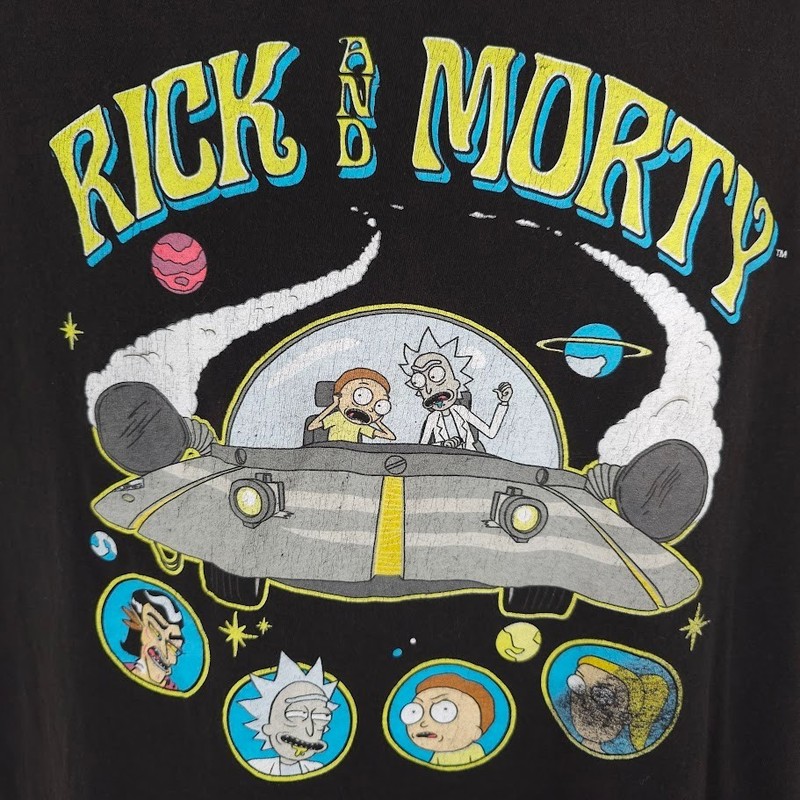 Rick And Morty T Shirt Mens Size XL Black Adult Swim Cartoon Network gallery
