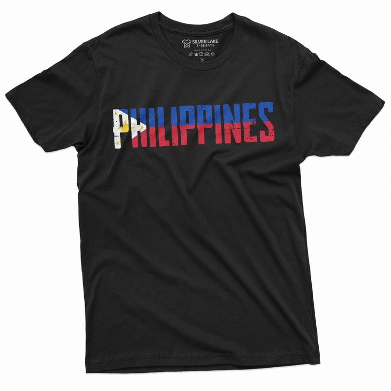 Men’s Philippines T-shirt Republika ng Pilipinas Flag Coat of arms country tee