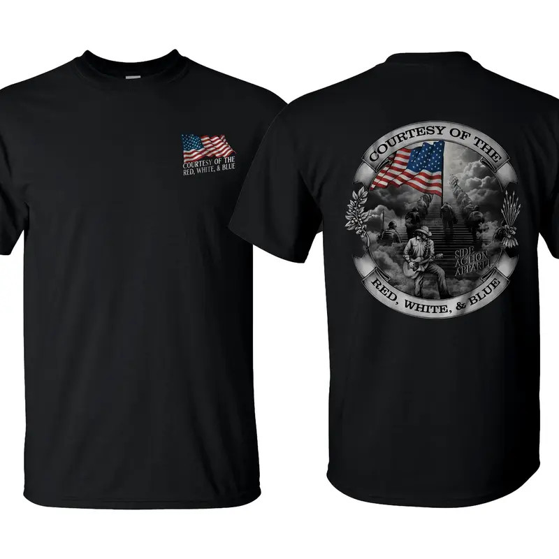 Courtesy of the Red, White & Blue – Tribute Side Action Tee, Patriotic Military