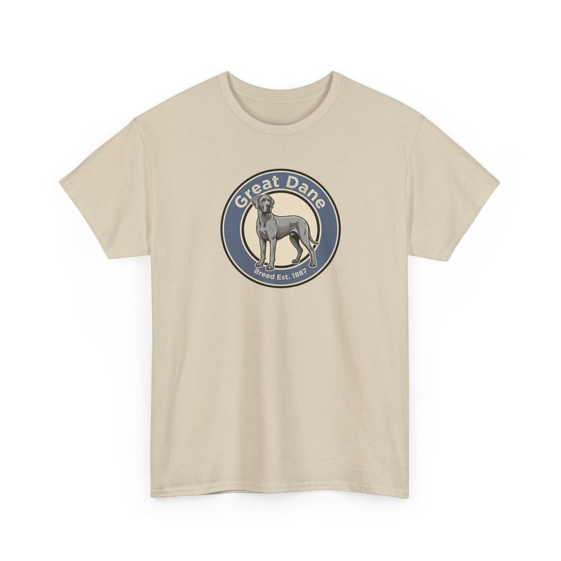 Great Dane Breed Est 1887 Graphic Cotton Tee | Apollo of Dogs Lover Gift