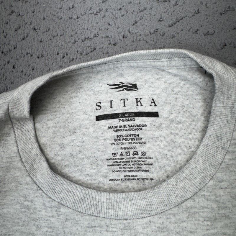 Sitka Gear Shirt Mens XL Gray Atlanta Deer Graphic Buck Antlers Hunting Hiking gallery