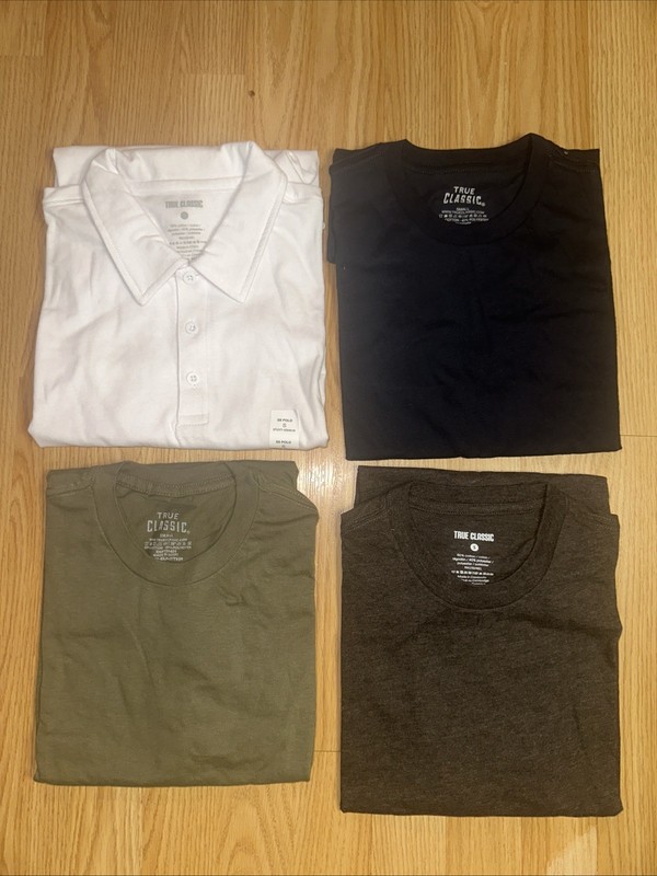 True Classic Premium Short Sleeve Ultimate 4 Shirt Bundle Mens Small