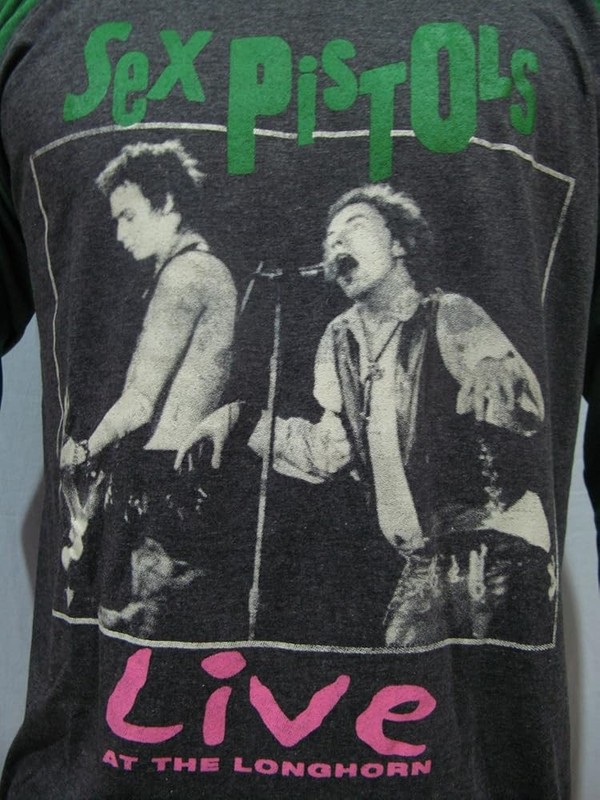 Rare Sex Pistols Live at The Longhorn Music Black T-Shirt Remake tee NH26806