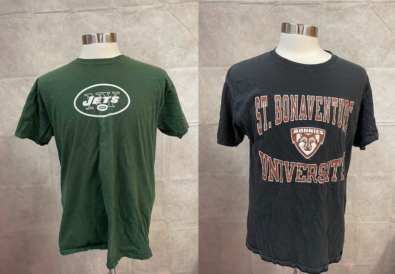 Lot of 2 – Men’s T-Shirt Short Sleeve Size L: 1 pcs Gildan, 1 pcs Champion