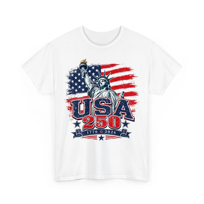250 Years 1776-2026 250th Birthday, 4th of July Statue Of Liberty T-Shirt