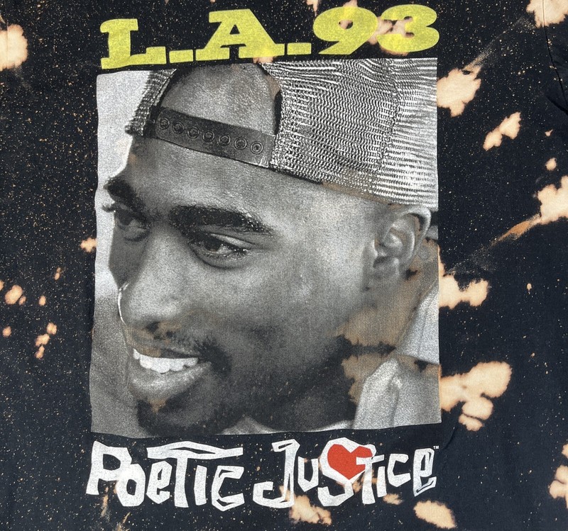 Tupac Poetic Justice Shirt Men’s Large Orange Black Tie Dye Hip-hop Retro Rap