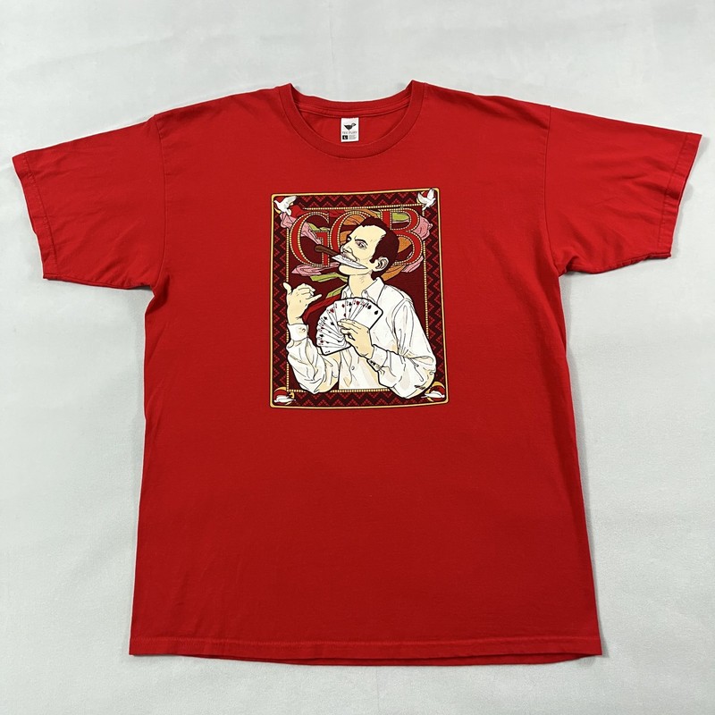 Arrested Development T Shirt Men Large Red Graphic Print GOB Magician Comedy