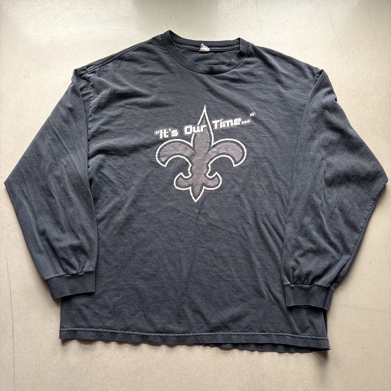 Vintage y2k AAA New Orleans Saints Long Sleeve Shirt Size 2XL NFL Football 90s