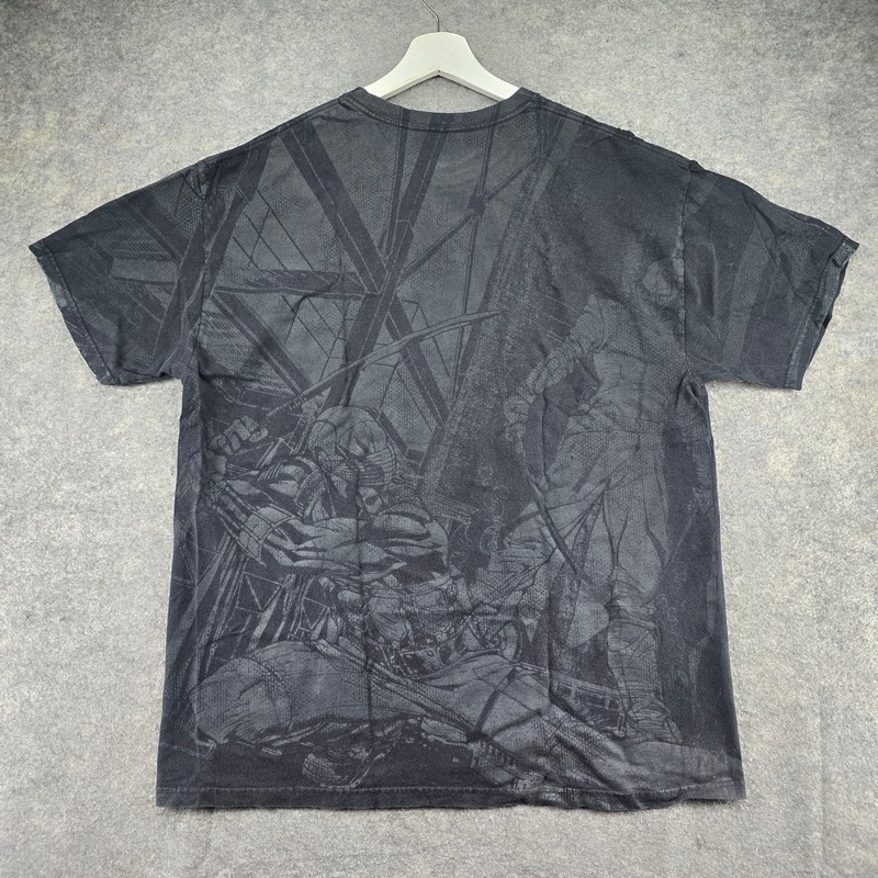 G.I. Joe Men's XL Dark Grey Snake Eyes Rise of Cobra Graphic T-Shirt 2009 RARE gallery