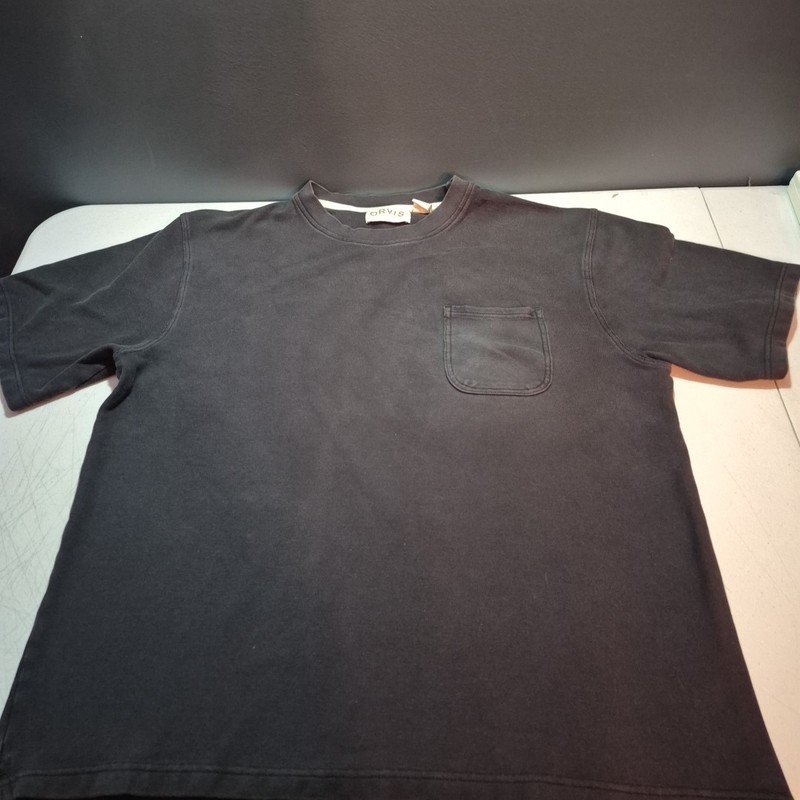 Vintage Orvis Pocket Shirt Short Sleeve Casual Navy Blue Size XL Tee gallery