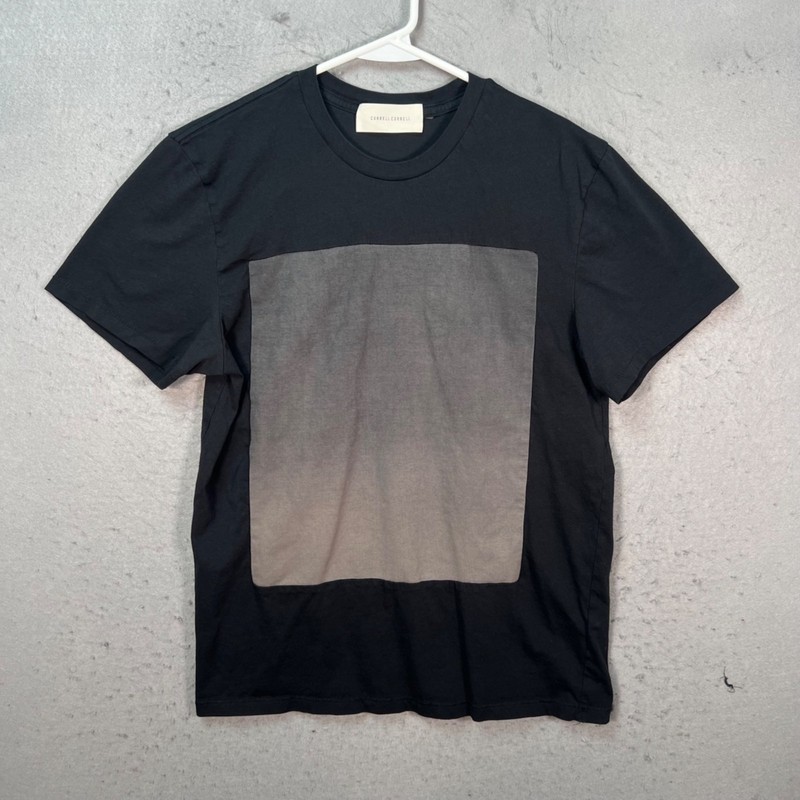 Correll Correll Mens Size Medium Gradient Graphic Organic Cotton T-Shirt Black