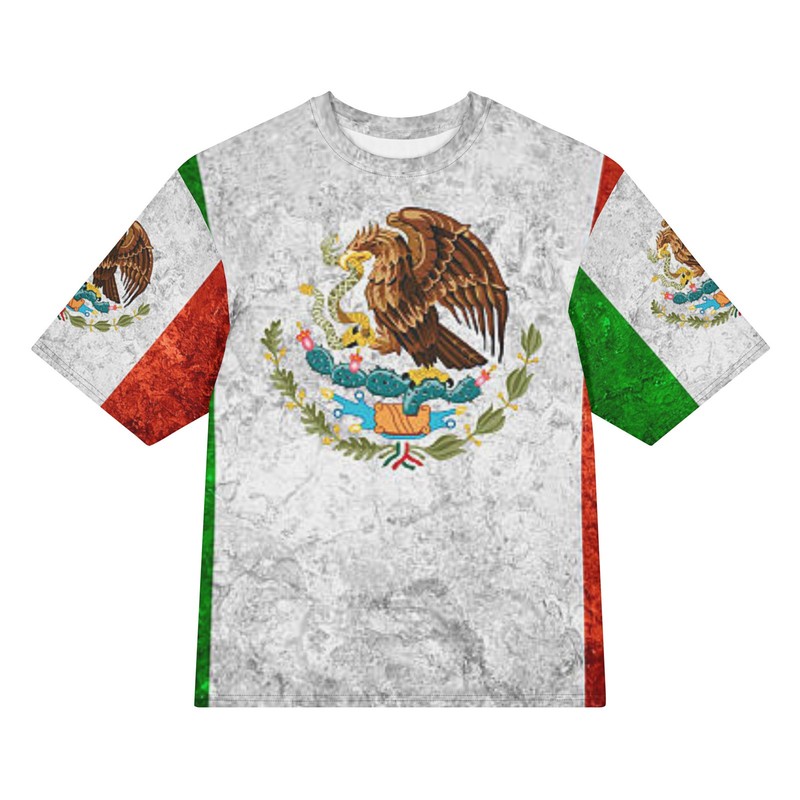 Mexico flag stylish design upper scale luxury Oversized cotton t-shirt