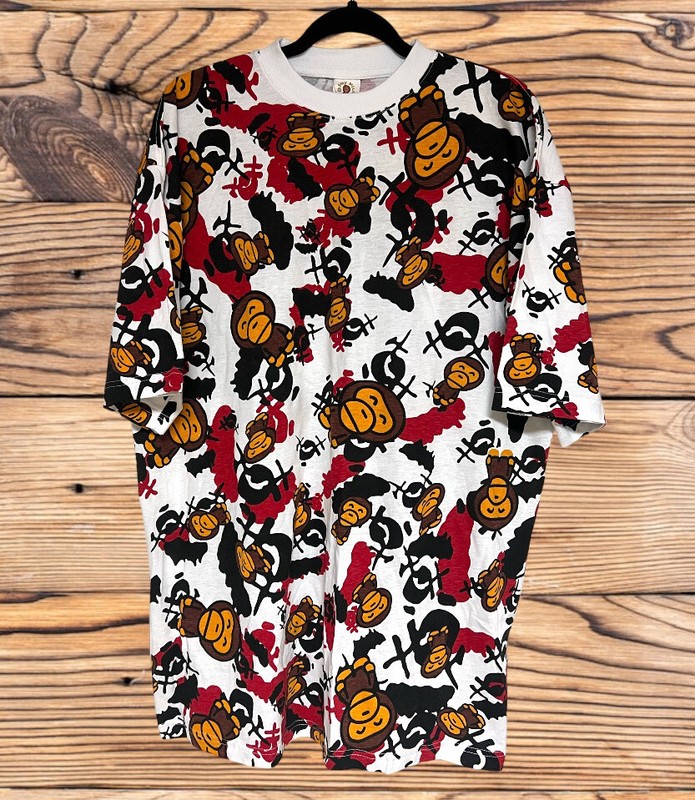 Vintage 2000s Baby Milo Bape A Bathing Ape AOP All Over Print T Shirt 2XL Rare