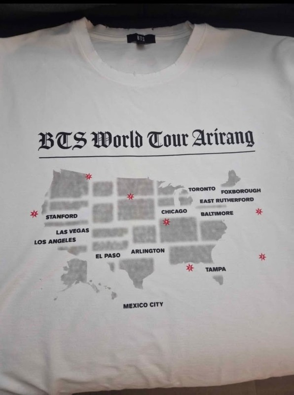 Size Large – BTS Arirang Tour Exclusive T Shirt Official Merch