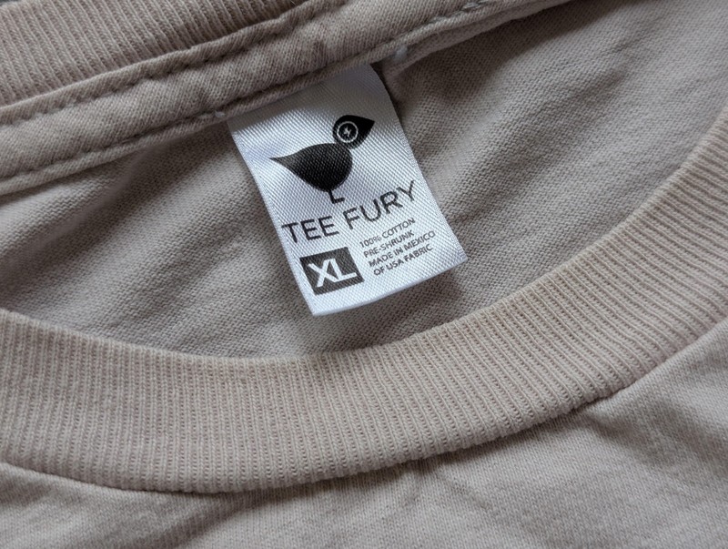 TeeFury Shirt Mens XL Beige HENCH Bat Logo Graphic Short Sleeve Crewneck Tee gallery