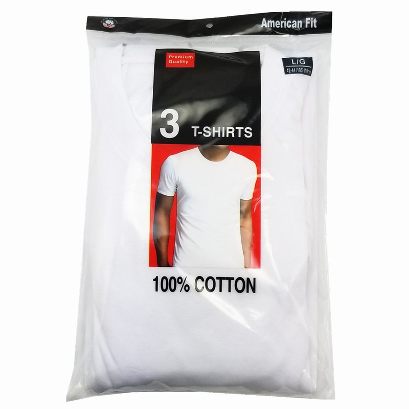 6-Pack V/Crew-Neck For Men's 100% Cotton Tagless T-Shirt Undershirt Tee White gallery