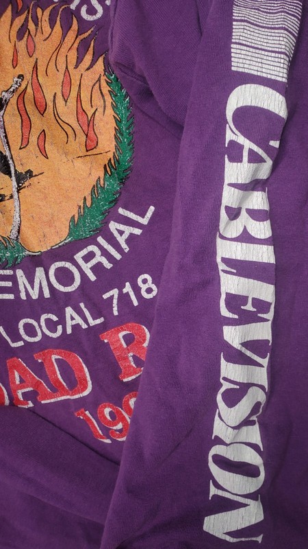 Boston Memorial Local 718 FIRE FIGHTERS 1995 Tee Road Race Run T-Shirt gallery