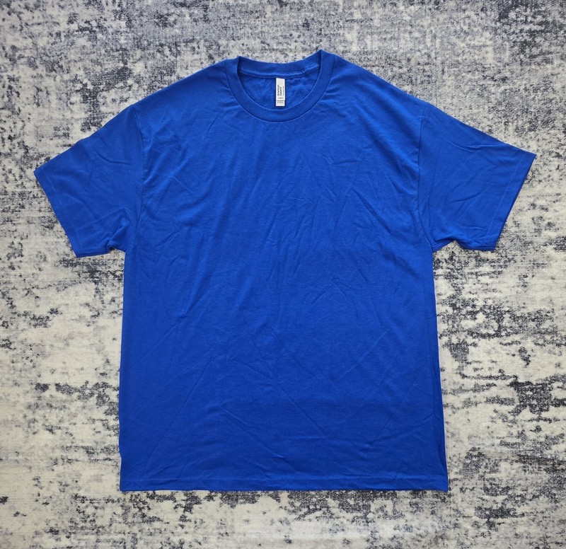 American Apparel 1301 Heavyweight Cotton T-Shirt Blue XL New Without Tags