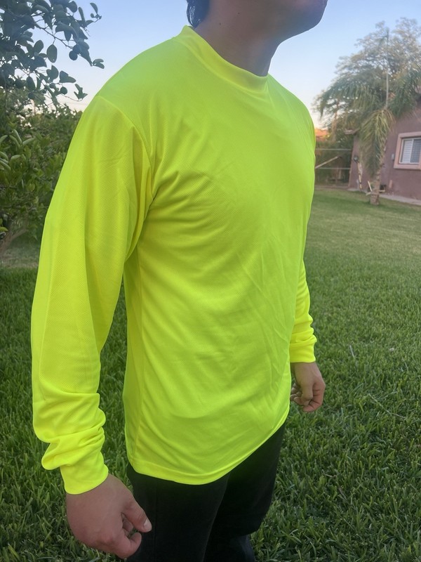 Long Sleeve Crew Neck T-shirt 100% Polyester For UV Protection Quality Colors gallery