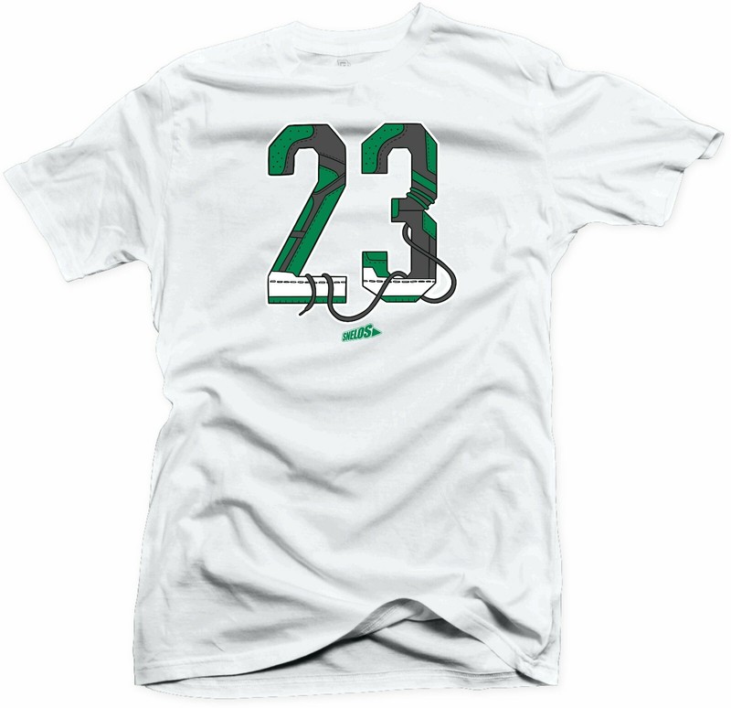 Shirt to Match Jordan Retro 1 Pine Green 2020(Snelos 23 Green) White gallery