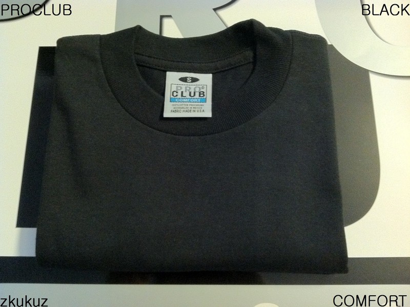 2 NEW PROCLUB COMFORT PLAIN T-SHIRT BLANK BLACK TEE PRO CLUB X-LARGE XL 2PC